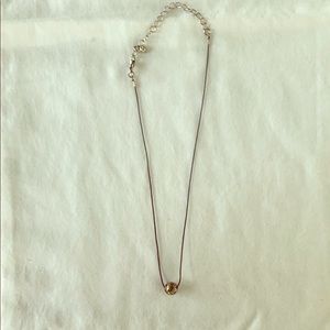 Silver Beaded Pendant Choker Necklace